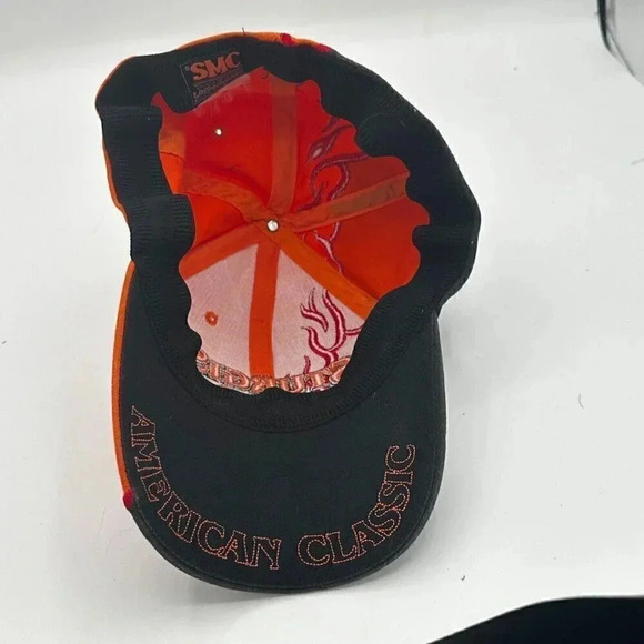 SMC Sturgis Motor Classic ball cap hat Sturgis 2006 orange flame - Picture 3 of 6